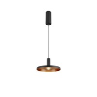 Kónická - LA 1010792 LALU® SET závěsné svítidlo, LED základna, PLATE 22, PHASE, délka závěsu 200 cm, 2700/3000 K, 40°, černá - BIG WHITE (SLV)