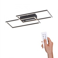Hranatá - LD 14140-18 IVEN LED stropní svítidlo hranaté v černé s nastavitelou barvou světla a funkcí stmívání 2700-5000K - LEUCHTEN DIREKT / JUST LIGHT