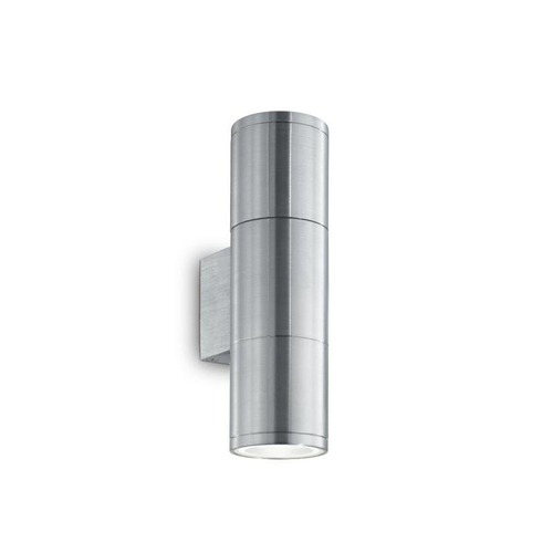 Nástěnná - ILUX 033013 Venkovní nástěnné svítidlo Ideal Lux Gun AP2 small alluminio 033013 stříbrné 21cm IP44 - IDEALLUX - foto 1