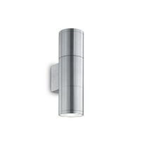 Nástěnná - ILUX 033013 Venkovní nástěnné svítidlo Ideal Lux Gun AP2 small alluminio 033013 stříbrné 21cm IP44 - IDEALLUX
