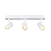 Bodová - LA 1008705 NOBLO® nástěnné a stropní svítidlo, trojité, kulaté, 2000-3000K, 22W, Dim-to-Warm, PHASE, 36°, bílé - BIG WHITE (SLV)