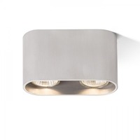 Downlight - RED R12733 MANTOVA II stropní česaný hliník 230V GU10 2x35W - RED - DESIGN RENDL