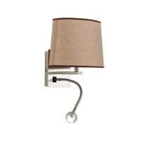 Dekorativní - FAN I-090111-5F Nástěnné svítidlo Helly, oválné, ecru, LED + 1 x E14, 3 W, 60 lm, 4500 K, 19,5 x 30 x 24 cm - FANEUROPE
