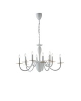 Dekorativní - FAN I-ARMSTRONG/10 BCO Závěsné svítidlo Armstrong, bílé/zlaté, 10 x E14, 92 x 150 cm - FANEUROPE