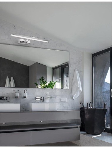 K zrcadlu - NV 8142281 Nástěnné svítidlo nad zrcadlo ROSA chromovaný hliník a akryl LED 18W 230V 4000K IP44 - NOVA LUCE - foto 1