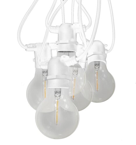 Dekorační - CEN FSTABCL-062722 LED FIESTA Světelný řetěz BÍLÝ s 10 LED žárovkami ČIRÉ 6W E27 200Lm IP44 - CENTURY - foto 1