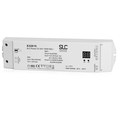 Stabilizované napětí - SLC S32015 SLC Power Supply CV 24V 100W DALI DT6 1-4CH - TLG - foto 1