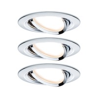 Koupelnová - P 93434 Vestavné svítidlo LED Nova kruhové 3x6,5W GU10 chrom nastavitelné - PAULMANN