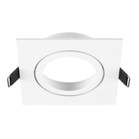 Hranatá - LA 1007448 NEW TRIA® 95 kroužek pro vestavbu do stropu, D: 11 Š: 11 H: 2,6 cm, IP 20, bílá - BIG WHITE (SLV)