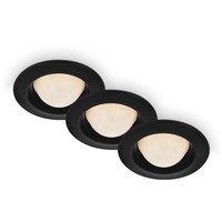Kruhová - BRI 7056-035 LED vestavná svítidla sada, pr.9,5 cm, 3x LED, 3 W, 260 lm, černá - BRILONER