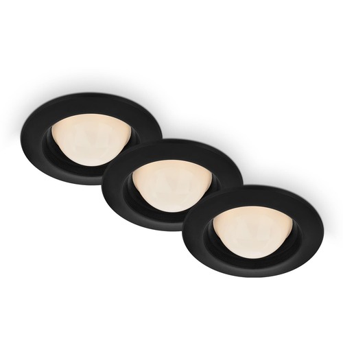 Kruhová - BRI 7056-035 LED vestavná svítidla sada, pr.9,5 cm, 3x LED, 3 W, 260 lm, černá - BRILONER - foto 1