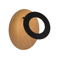 Dekorativní - PN 9011-79 NEVIS LED nástěnné svítidlo pravé dubové dřevo černé moderní otočné do interiéru 3000K - PAUL NEUHAUS