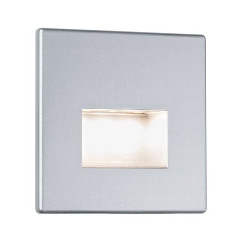 Zapuštěná - P 99495 LED vestavné svítidlo do zdi Edge Quadro hranaté 8x8cm 1,1W 230V 2700K matný chrom - PAULMANN - foto 1