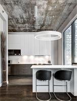 Kruhová - NV 9558600 Závěsné svítidlo STING LED hliník a akryl bílá Epistar SMD2835 40W 3000K Eaglerise TRIAC driver D60 H200 120st. IP20 stmívatelné - NOVA LUCE