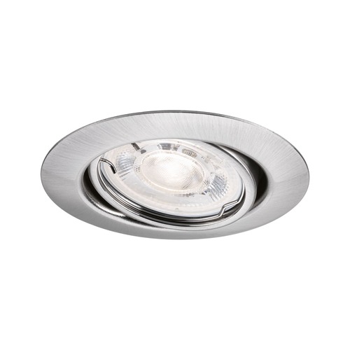 Kruhová - P 94948 LED vestavné svítidlo Base GU10 Flat výklopné 4W 230V 2700K kov kartáčovaný - PAULMANN - foto 1