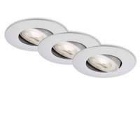 Kruhová - BRI 7146-034 3ks sada ultraploché LED vestavné svítidlo, pr. 9 cm, 5 W, matný chrom - BRILONER