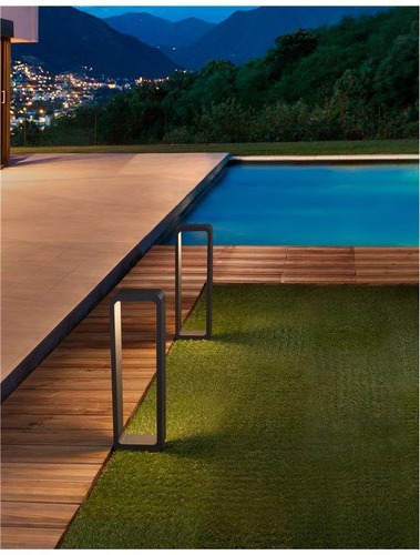 Sloupková - NV 9104022 Venkovní sloupkové svítidlo NED tmavě šedý hliník skleněný difuzor LED 6W 3000K 220-240V 38st. IP54 - NOVA LUCE - foto 1