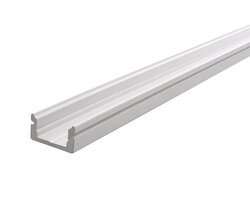 Al profily k přisazení - IMPR 970004 VÝPRODEJ AU-01-08 plochý U-profil pro 8 - 9,3 mm LED pásek matná bílá - LIGHT IMPRESSIONS