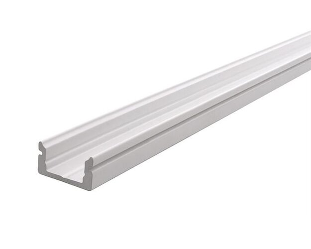 Al profily k přisazení - IMPR 970004 VÝPRODEJ AU-01-08 plochý U-profil pro 8 - 9,3 mm LED pásek matná bílá - LIGHT IMPRESSIONS - foto 1