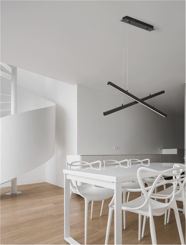 Podélná - NV 9060920 Závěsné svítidlo X-LINE černý hliník a akryl LED 40W 230V IP20 3000K stmívatelné - NOVA LUCE - foto 1