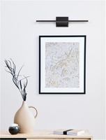 Nad obrazy/zrcadla - NV 9267018 Nástěnné svítidlo nad obrazy AZURE černý hliník a akryl LED 12.5W 230V 3000K IP20 - NOVA LUCE