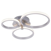 Dekorativní - LD 12110-55 JOHANNA LED stropní svítidlo, moderní kruhy, ocel 3000K - LEUCHTEN DIREKT / JUST LIGHT