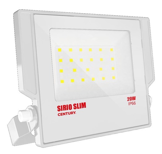 Reflektory - CEN SRSB-209540 LED reflektor SIRIO SLIM BÍLÝ 20W 4000K 110d 147x160x28mm IP66 IK08  - CENTURY - foto 1