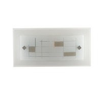 Nepřímé osvětlení - FAN I-MUSA/AP Nástěnné svítidlo Musa, opál/šedá, 1 x E27, 30 x 8,5 x 15 cm - FANEUROPE
