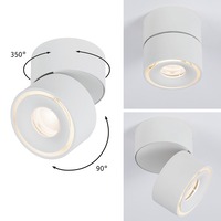 Kruhová - P 93373 Přisazené svítidlo LED Spircle bílá mat 8,0W 3.000K 36° - PAULMANN