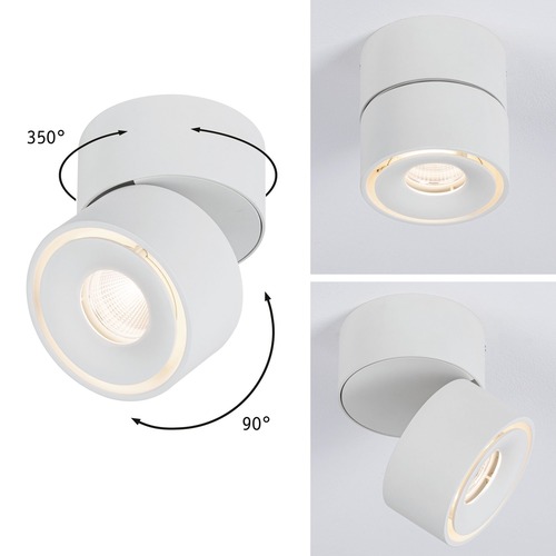Kruhová - P 93373 Přisazené svítidlo LED Spircle bílá mat 8,0W 3.000K 36° - PAULMANN - foto 1