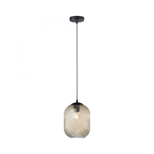 Dekorativní - PN 2000-27 SHITAKE LED závěsné svítidlo 1 ramenné, jantarová barva, retro styl, skleněné stínidlo, oválné, transparentní - PAUL NEUHAUS - foto 1