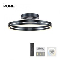 Kruhová - PN 6552-15 LED stropní svítidlo PURE Loop dálkový ovladač 2700-5000K šedá mystic - PAUL NEUHAUS