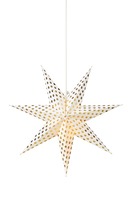 Interiérové dekorace - MAR 705703 Irma bílá závěsná hvězda se zlatou 75 cm - Markslöjd