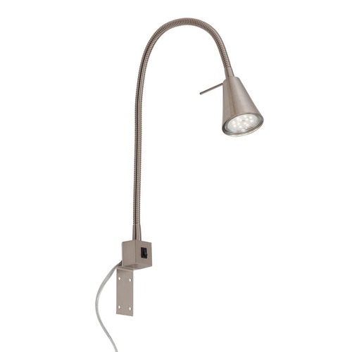 S ramenem - BRI 2080012 Svítidlo nástěnné flexibilní 40,3 cm 1xGU10 5W 400lm matný nikl (starý kód: BRI 2080-012) - BRILONER - foto 1