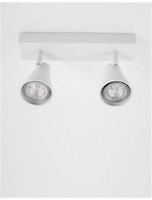Bodová - NV 9155811 Bodové svítidlo DUBLIN bílý kov GU10 2x10W 230V IP20 bez žárovky - NOVA LUCE