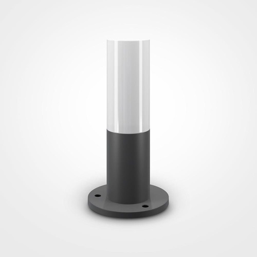 Sloupková - M O418FL-01GR Venkovní sloupkové svítidlo Willis E27 60W šedé kov IP54  - MAYTONI - foto 1