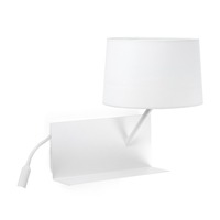 Dekorativní - FARO 28414 HANDY nástěnná lampa, bílá, se čtecí LED lampičkou - FARO