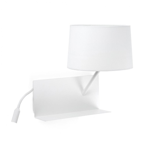 Dekorativní - FARO 28414 HANDY nástěnná lampa, bílá, se čtecí LED lampičkou - FARO - foto 1