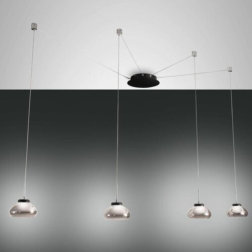 Vícečetná - FABAS 3547-49-126 Závěsné svítidlo Arabella 4x8W 3000K průměr 14cm kouř.sklo - FABAS - foto 1