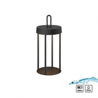 Na stůl - LD 19300-18 ANSELM LED stolní lampa na baterie černá 28cm dotykový stmívač IP44 zahradní svítidlo 2700K - JUST LIGHT