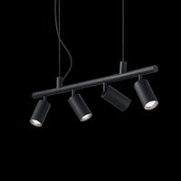 Podélná - ILUX 231341 Závěsné svítidlo DYNAMITE SP4 NERO - IDEALLUX