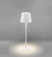 Na stůl - CEN LMPBG-023827 Nabíjecí stmívatelné LED svítidlo LUME PLUS bílé 2,2W 2700K IP54 USB Ra95 s nabíjecí základnou - CENTURY