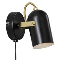 Bodová - NOR 50101003 Nástěnné svítidlo Lotus 40W E14 černá mosaz - NORDLUX