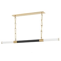 Podélná - HVLG 7062-AOB-CE Závěsné svítidlo HUNTINGTON mosaz/sklo starobronz/opál LED 20W 2700K stmívatelné - HUDSON VALLEY