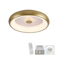 Kruhová - LD 14384-60 VERTIGO LED stropní svítidlo matná mosaz 50x50 kruhové křišťálový efekt stmívatelné CCT 2700-5000K - LEUCHTEN DIREKT / JUST LIGHT