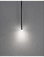 Subtilní - NV 9601001 Závěsné svítidlo GIONO černý hliník a akryl LED 1x3W 230V 3000K IP20 - NOVA LUCE
