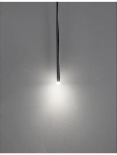 Subtilní - NV 9601001 Závěsné svítidlo GIONO černý hliník a akryl LED 1x3W 230V 3000K IP20 - NOVA LUCE - foto 1