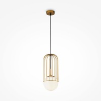 Válec - M P362PL-01G Závěsné svítidlo Telford E27 40W bílá/zlatá kov/sklo moderní - MAYTONI