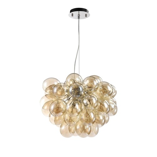 Vícečetná - M MOD112-08-G Závěsné svítidlo Balbo 8x28W jantarové sklo kov designové - MAYTONI - foto 1