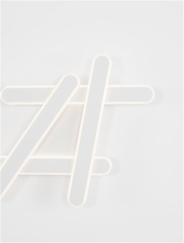 Hranatá - NV 9210926 Stropní svítidlo WILLOW bílá ocel a akryl Dx78.3x50x5.6cm LED 60Wstmívatelné - NOVA LUCE - foto 1